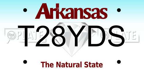 T28YDS Arkansas License Plate