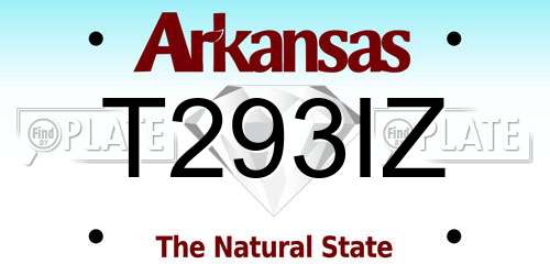 T293IZ Arkansas License Plate