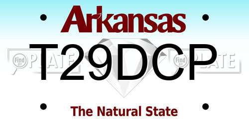 T29DCP Arkansas License Plate