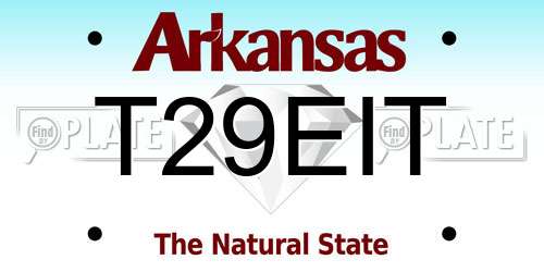 T29EIT Arkansas License Plate