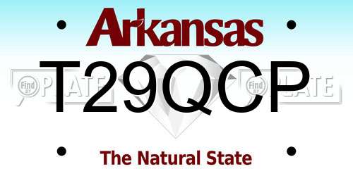 T29QCP Arkansas License Plate