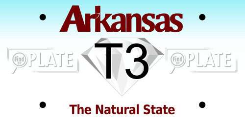 T3 Arkansas License Plate