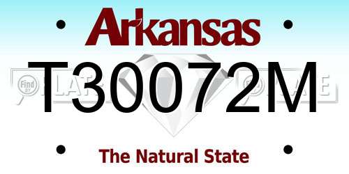 T30072M Arkansas License Plate