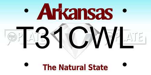 T31CWL Arkansas License Plate