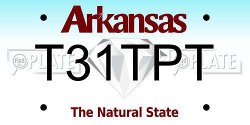 T31TPT Arkansas License Plate
