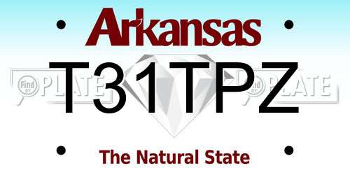 T31TPZ Arkansas License Plate