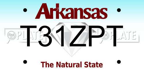 T31ZPT Arkansas License Plate