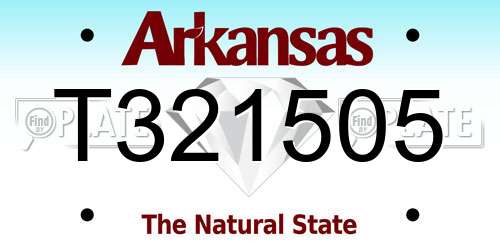 T321505 Arkansas License Plate