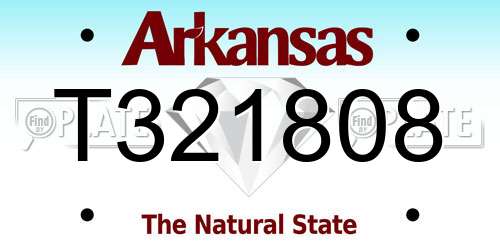 T321808 Arkansas License Plate