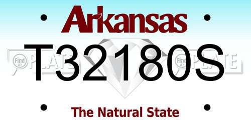 T32180S Arkansas License Plate