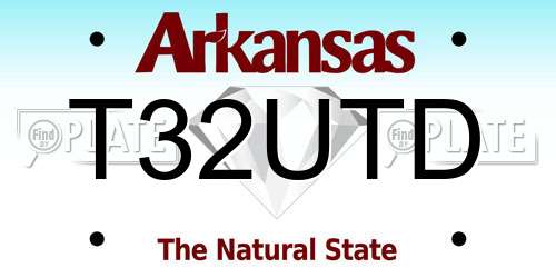 T32UTD Arkansas License Plate