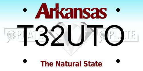 T32UTO Arkansas License Plate