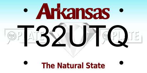 T32UTQ Arkansas License Plate