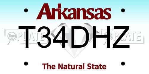 T34DHZ Arkansas License Plate