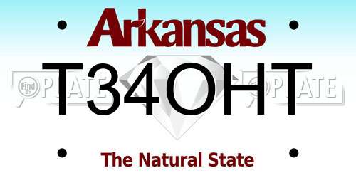 T34OHT Arkansas License Plate