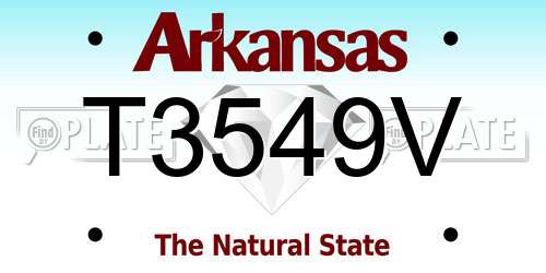 T3549V Arkansas License Plate