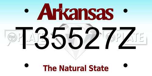 T35527Z Arkansas License Plate