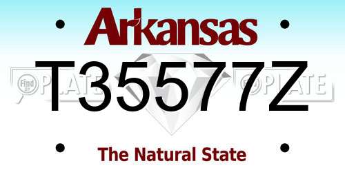 T35577Z Arkansas License Plate