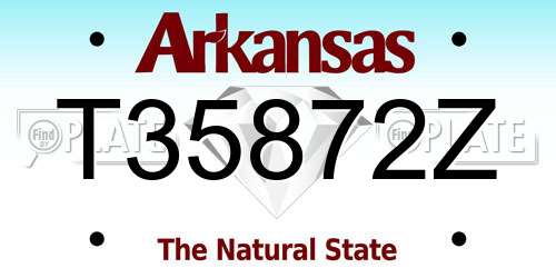 T35872Z Arkansas License Plate