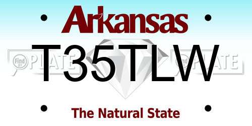 T35TLW Arkansas License Plate