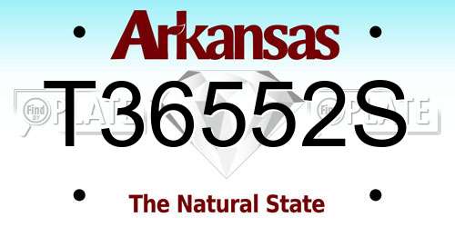 T36552S Arkansas License Plate