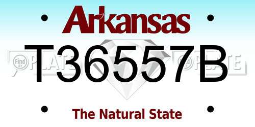 T36557B Arkansas License Plate