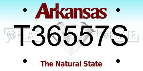 T36557S Arkansas License Plate