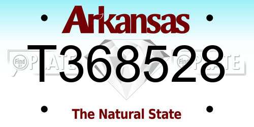 T368528 Arkansas License Plate