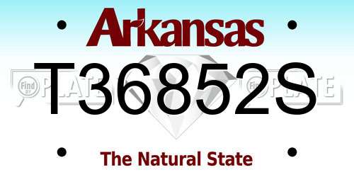 T36852S Arkansas License Plate