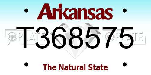 T368575 Arkansas License Plate