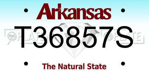 T36857S Arkansas License Plate