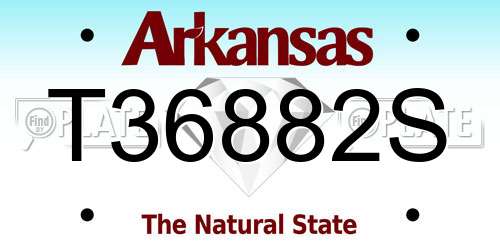 T36882S Arkansas License Plate