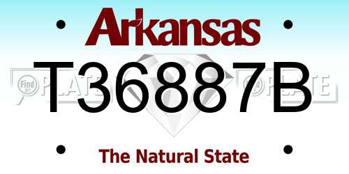 T36887B Arkansas License Plate