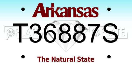 T36887S Arkansas License Plate