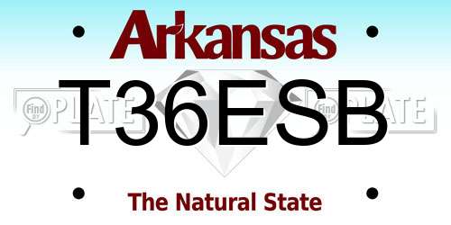 T36ESB Arkansas License Plate