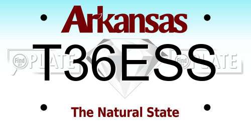 T36ESS Arkansas License Plate