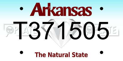 T371505 Arkansas License Plate