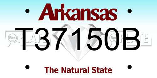 T37150B Arkansas License Plate