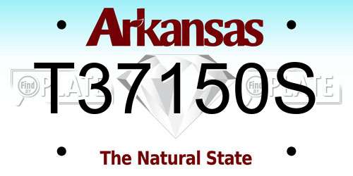 T37150S Arkansas License Plate