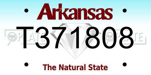 T371808 Arkansas License Plate