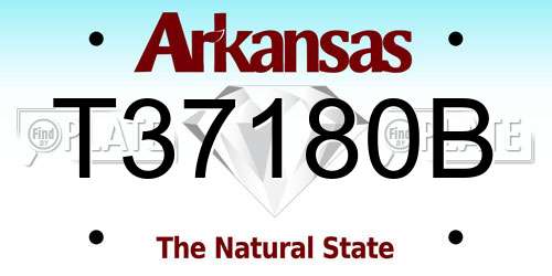 T37180B Arkansas License Plate