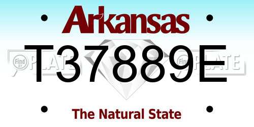 T37889E Arkansas License Plate