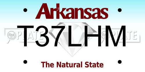T37LHM Arkansas License Plate