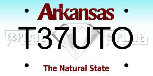 T37UTO Arkansas License Plate