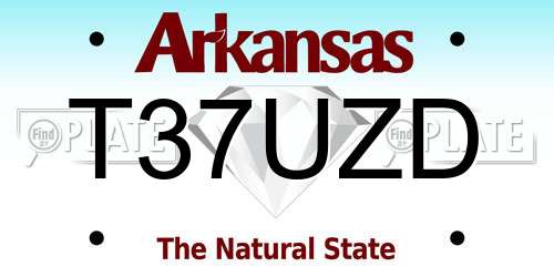 T37UZD Arkansas License Plate