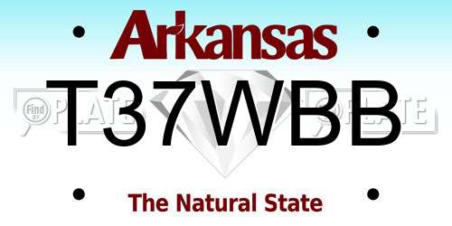 T37WBB Arkansas License Plate