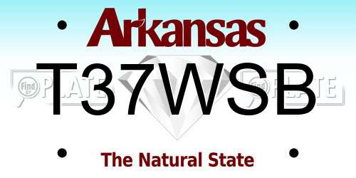 T37WSB Arkansas License Plate