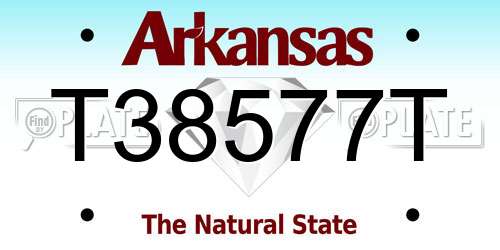 T38577T Arkansas License Plate