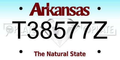 T38577Z Arkansas License Plate