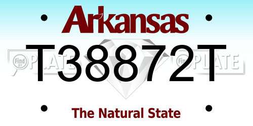 T38872T Arkansas License Plate